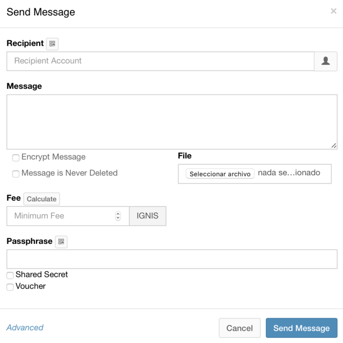 Arbitrary messages
